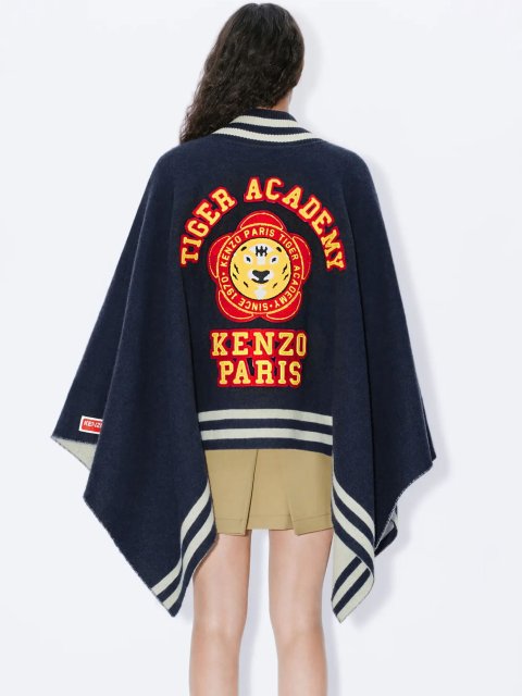 Темно-синяя куртка-пончо KENZO: фото 2 - Invogue