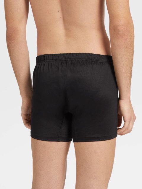 Черные боксеры Zegna из хлопкового трикотажа: фото 2 - Invogue