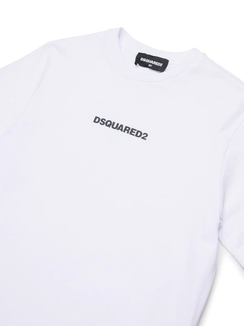 Біла футболка з логотипом Dsquared з бавовни: фото 2 - Invogue