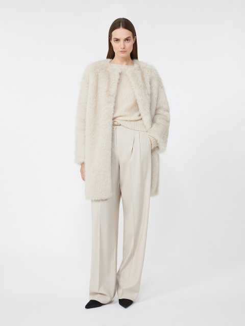 Кремова шуба MAX MARA : фото 1 - Invogue