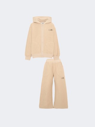 Бежевый костюм MM6 Maison Margiela из хлопка: фото - Invogue
