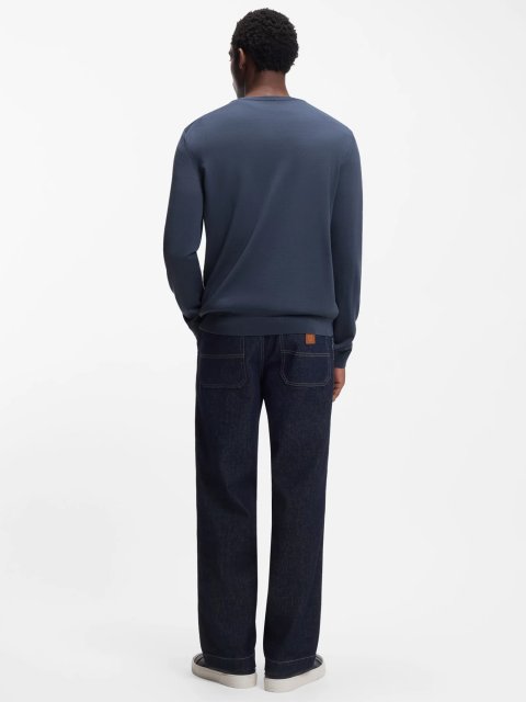 Синій светр BOSS з мериносової вовни: фото 4 - Invogue