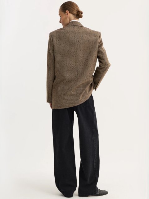 Коричневий жакет Róhe з суміші вовни: фото 4 - Invogue