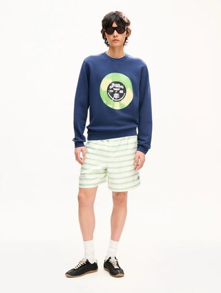Сине-чёрный свитшот Kenzo из хлопка: фото 1 - Invogue