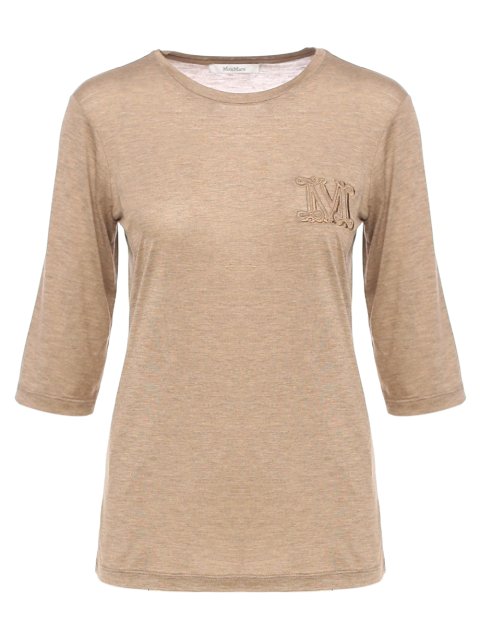 Жёлтая футболка MAX MARA: фото 2 - Invogue