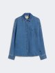 Синя сорочка WEEKEND MAX MARA з бавовняного деніму: фото - Invogue