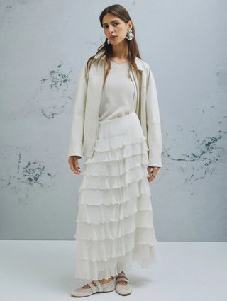 Молочная юбка Marella из вискозы: фото 2 - Invogue