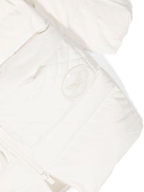 Біла куртка EMPORIO ARMANI з капюшоном: фото 2 - Invogue