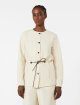 Бежевий жакет Max Mara з льону та шовку: фото 2 - Invogue
