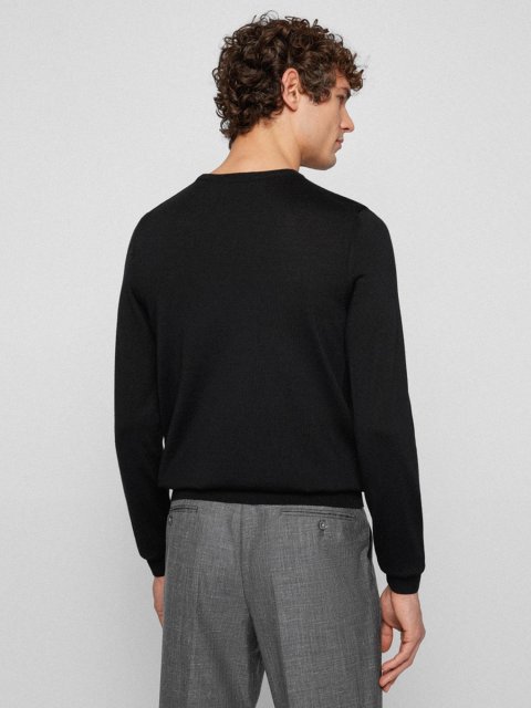 Чорний светр BOSS з натуральної вовни: фото 3 - Invogue