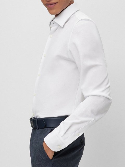 Белая рубашка BOSS: фото 3 - Invogue