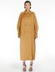Коричневий плащ MAX MARA з шовку: фото 2 - Invogue