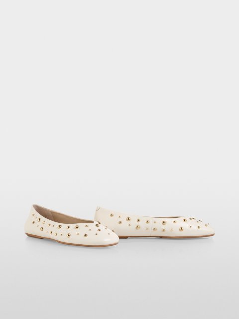 Кожаные балетки Marc Cain с заклепками: фото 1 - Invogue