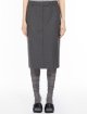Темно-серая юбка Sportmax миди из шерсти: фото 1 - Invogue