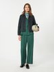 Темно-зелені брюки Weekend Max Mara з шовку: фото 1 - Invogue