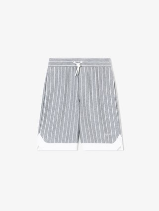 Бермуды из хлопкового джерси в полоску Emporio Armani Kids: фото - Invogue