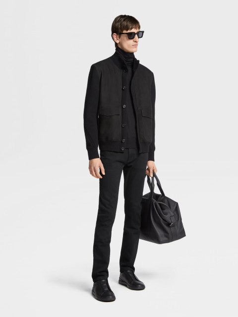 Джинси Zegna з еластичної бавовни з м'яким вицвілим ефектом: фото 1 - Invogue