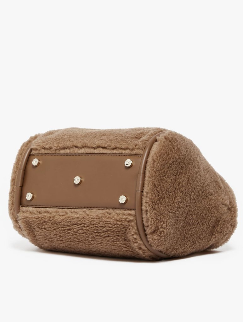 Коричневая сумка Small Teddy fabric Marine из бленда шерсти и шелка: фото 4 - Invogue