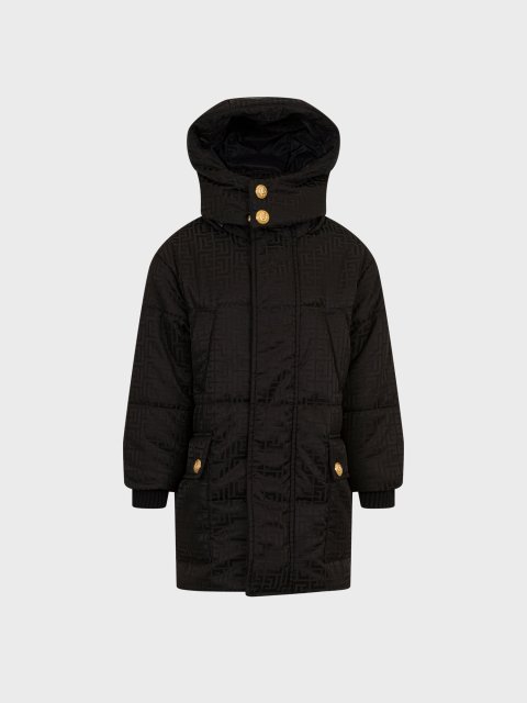 Чорна куртка BALMAIN KIDS з бавовни: фото - Invogue