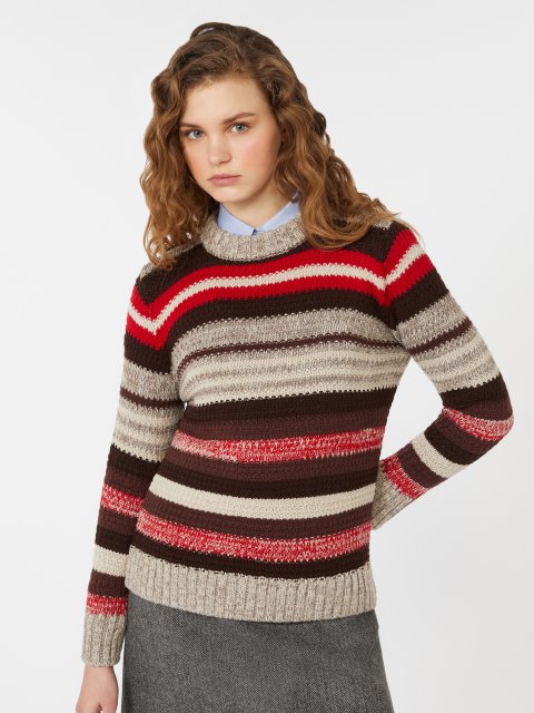 Светр у смужку WEEKEND MAX MARA з вовни: фото 4 - Invogue