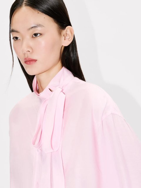 Рожева сорочка Kenzo з суміші віскози та шовку: фото 4 - Invogue