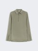 Зелена блуза MAX MARA з еластичного шовку: фото - Invogue