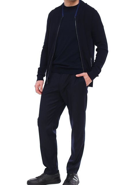 Тёмно-синий кардиган BOSS: фото 1 - Invogue