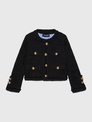 Чёрная куртка DSQUARED KID: фото - Invogue
