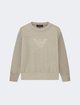 Белый свитер с логотипом Emporio Armani из шерсти: фото - Invogue