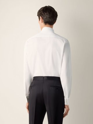 Біла сорочка ZEGNA з бавовни: фото 3 - Invogue