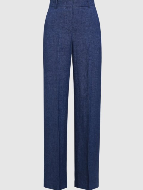 Тёмно-синие брюки WEEKEND MAX MARA: фото - Invogue