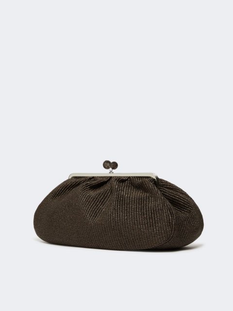 Темно-коричнева сумка Pasticcino Weekend Accessories з ефектом рафії: фото 1 - Invogue