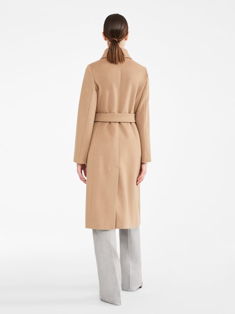 Темно-бежеве пальто MAX MARA з чистої вовни: фото 3 - Invogue