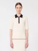 Белое поло MAX MARA из смеси вискозы: фото 2 - Invogue