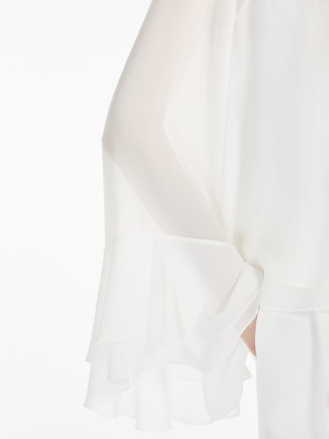 Біла блуза Max Mara з жоржету: фото 4 - Invogue