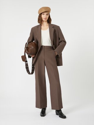 Шоколадні брюки WEEKEND MAX MARA палаццо: фото 1 - Invogue