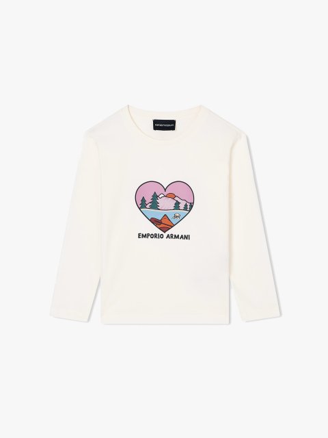 Білий джемпер EMPORIO ARMANI KIDS з бавовни: фото - Invogue