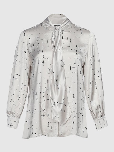 Срібляста блуза MARINA RINALDI: фото - Invogue