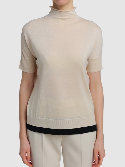 Молочный свитер MAX MARA: фото 2 - Invogue