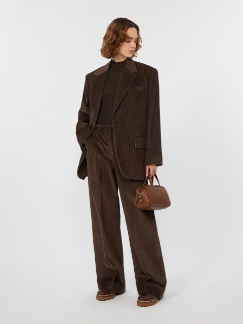 Коричневий жакет WEEKEND MAX MARA з бавовни: фото 1 - Invogue