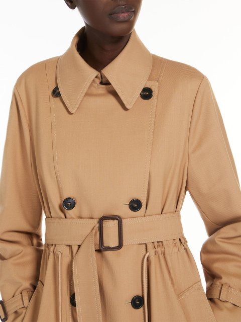 Темно-бежевий плащ WEEKEND MAX MARA з суміші вовни: фото 3 - Invogue