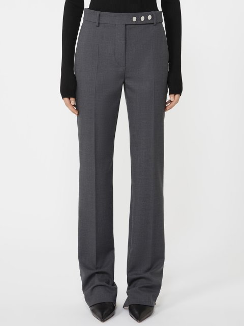 Тёмно-серые брюки SPORTMAX из шерсти: фото 2 - Invogue
