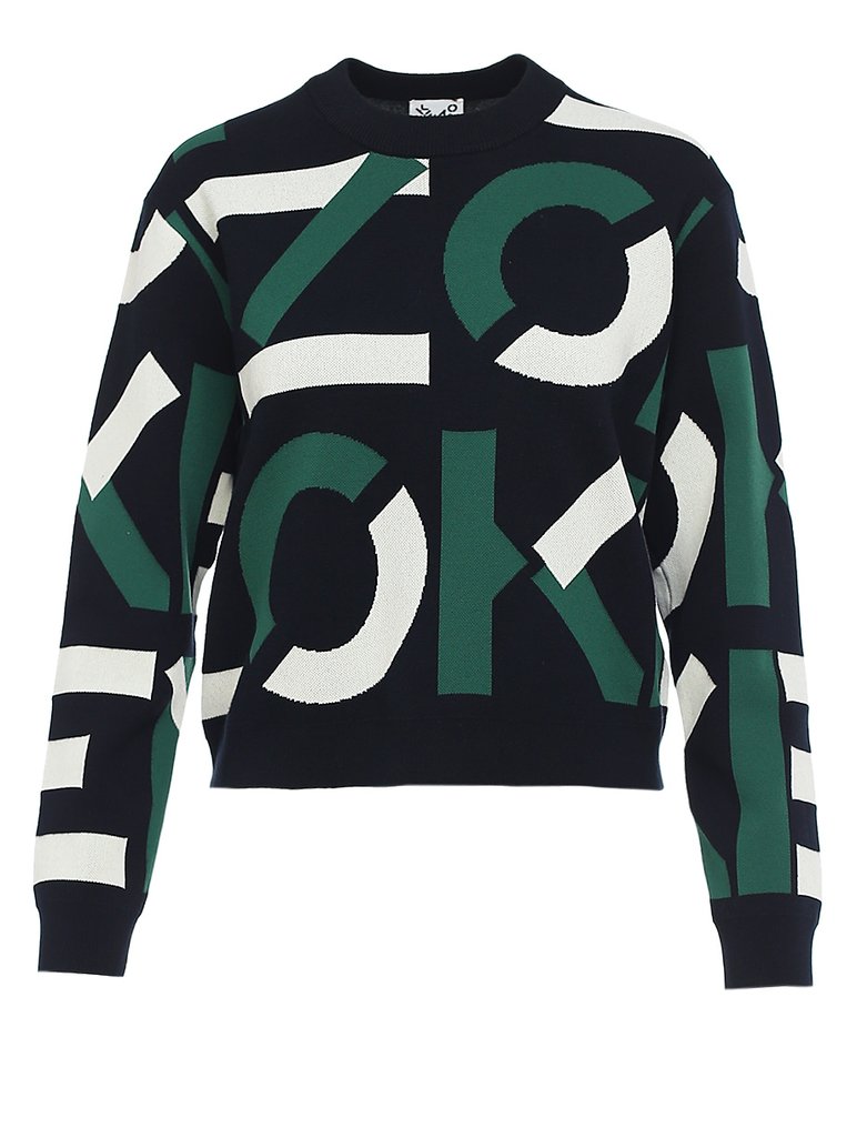 Зелёный свитер KENZO: фото - Invogue