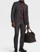 Темно-коричневий костюм в тонку смужку Zegna з вовни: фото 1 - Invogue