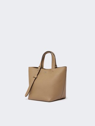 Светло-коричневая сумка MAX MARA из кожи: фото 2 - Invogue