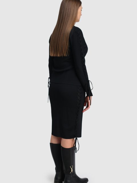 Чорний кардиган MARINA RINALDI : фото 2 - Invogue