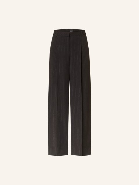 Черные брюки BOSS из вискозы: фото - Invogue