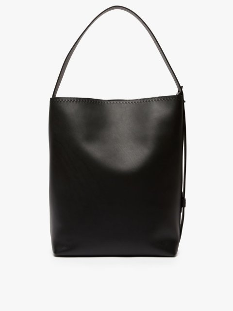 Черная сумка MAX MARA из кожи: фото 2 - Invogue