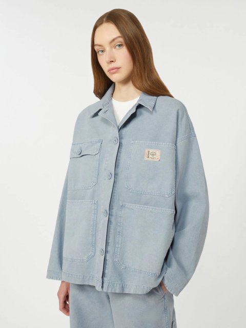 Блакитний жакет WEEKEND MAX MARA з чистої бавовни: фото 4 - Invogue