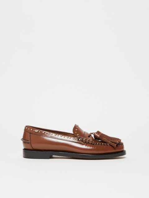 Коричневі лофери Weekend Max Mara шкіряні: фото - Invogue